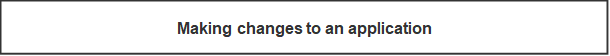 Making changes to an application