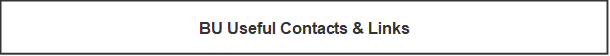 BU Useful Contacts & Links